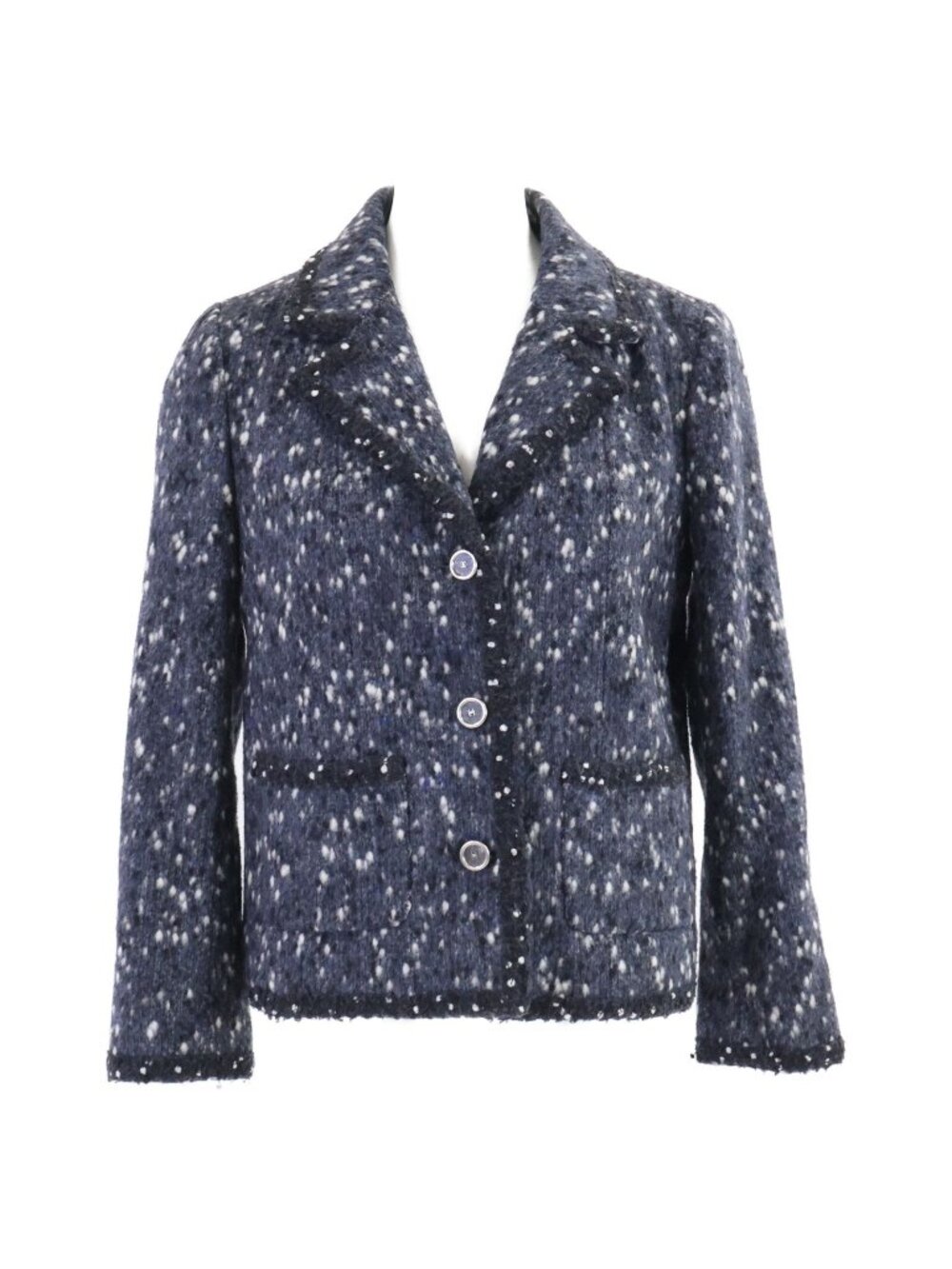 Chanel 01A CC Logo Button Short Jacket 36